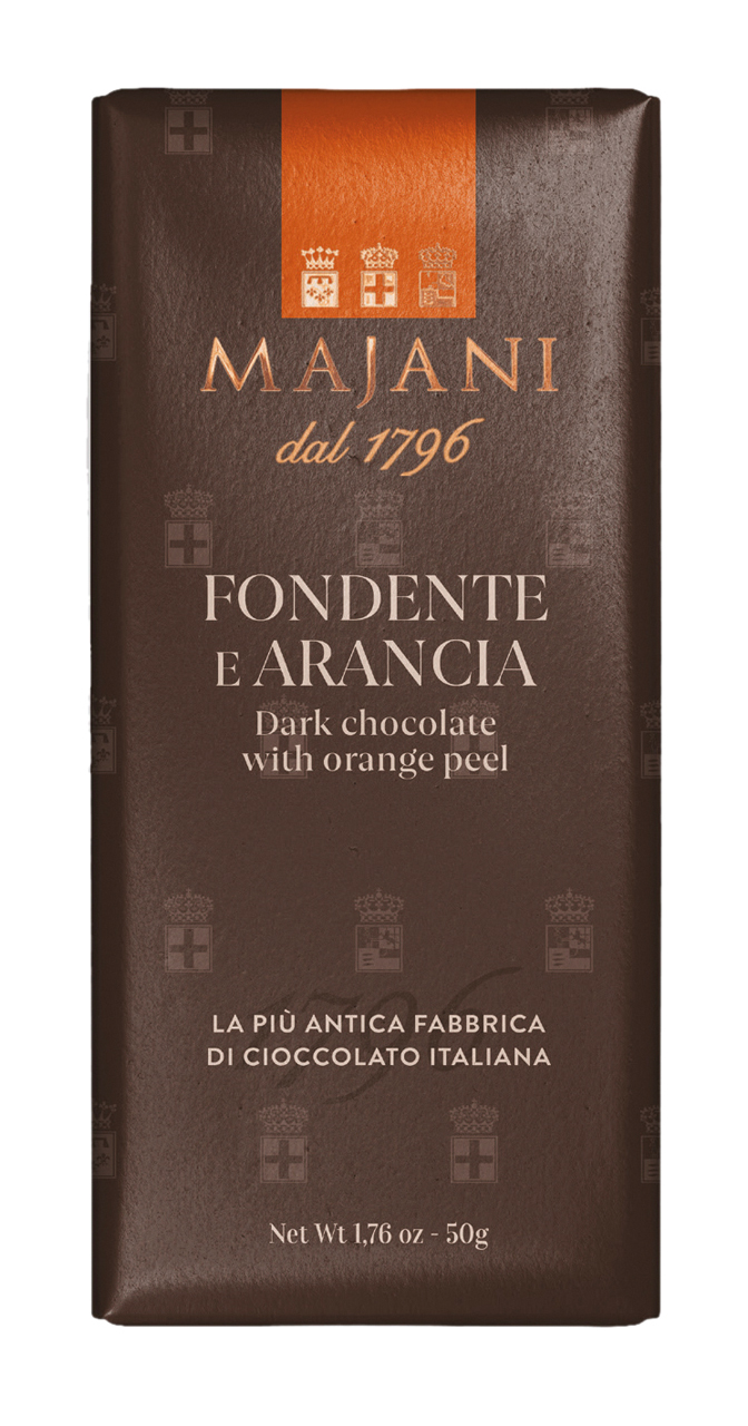 MAJANI | Dunkle Schokolade & Orange »Fondente & Arancia« 53% | 50g