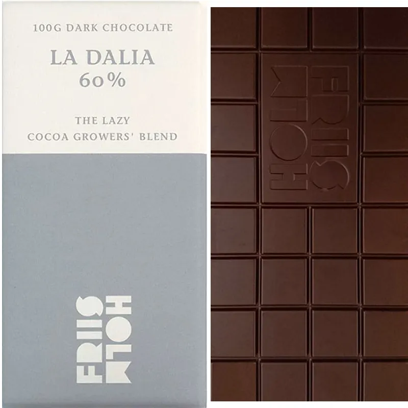 FRIIS-HOLM | Dunkle Schokolade »La Dalia« Nicaragua 60% | 100g La dalia The Lazy Schokolade von Friis Holm