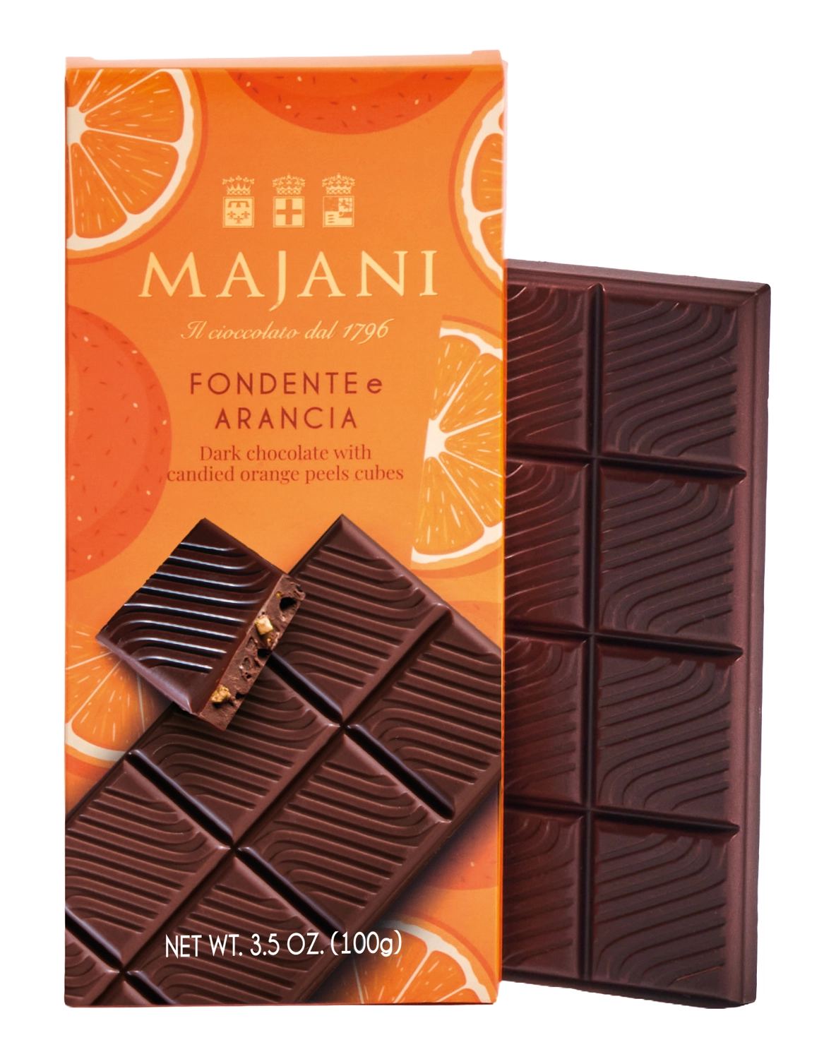 Majani Fondente & Arancia 53 % dunkle Schokolade mit Orange 100 g