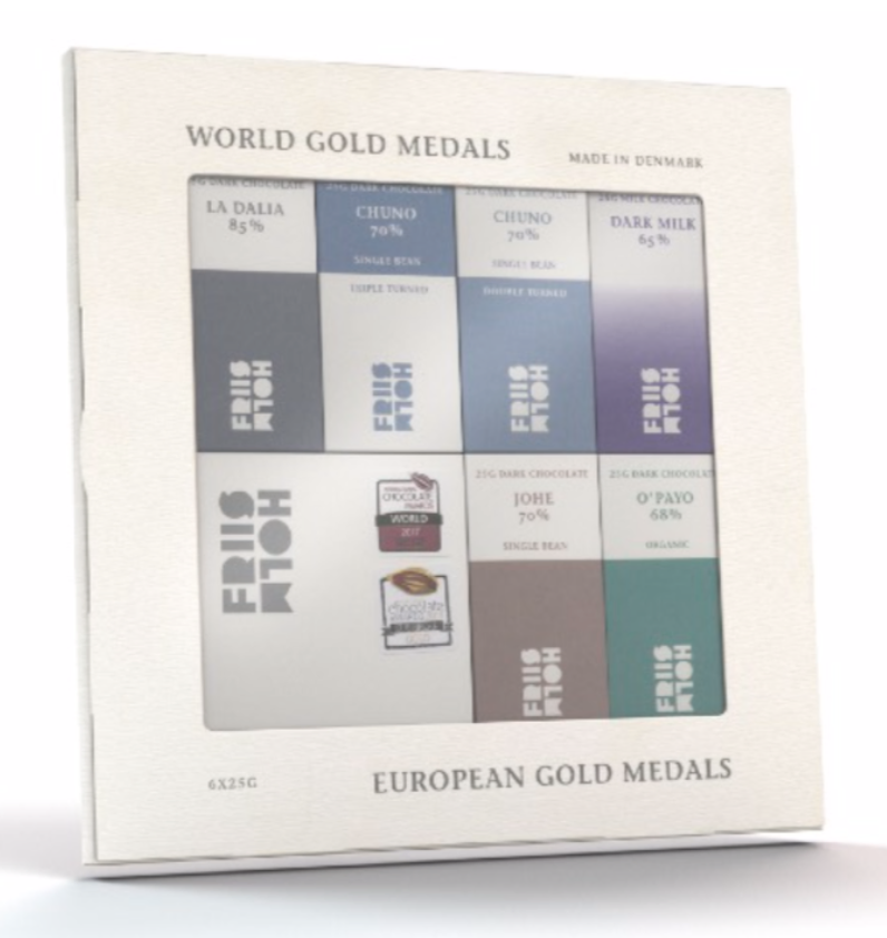 FRIIS-HOLM | Die besten Schokoladen »World Gold Medals« | 6 x 25g