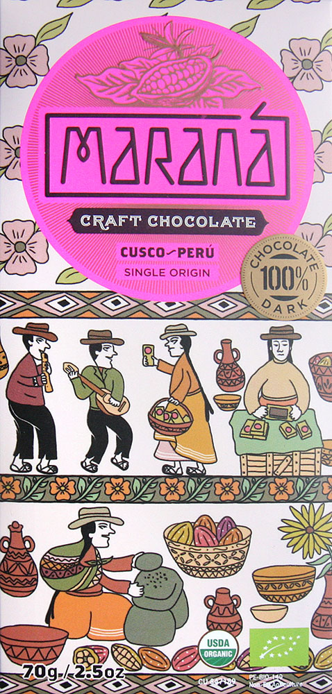 MARANÁ Schokoladen | »Cusco - Peru« Kakaomasse 100% | 70g