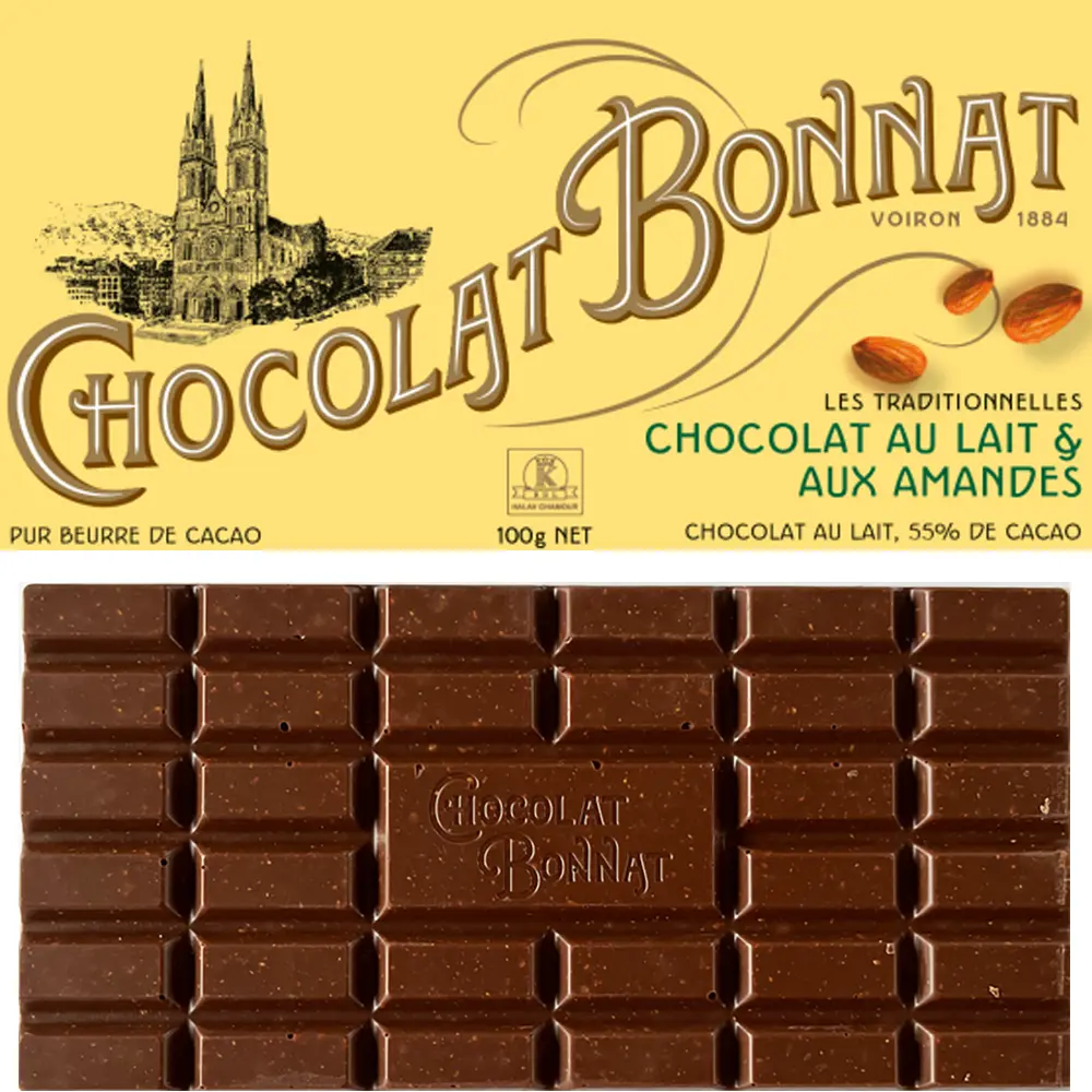 milchschokolade mit Mandeln von Bonnat frankreich