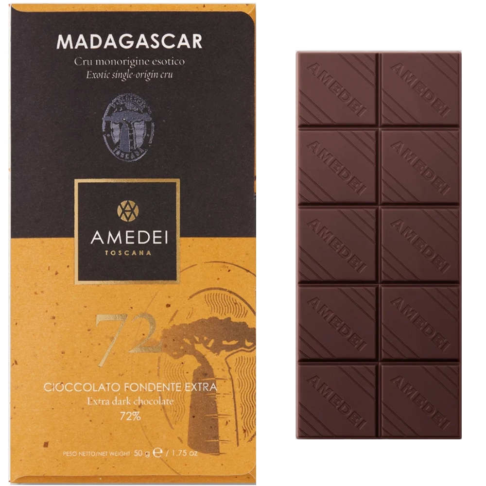 Amedei Schokolade Madagascar 72 % – dunkle Cru-Schokolade aus Madagaskar