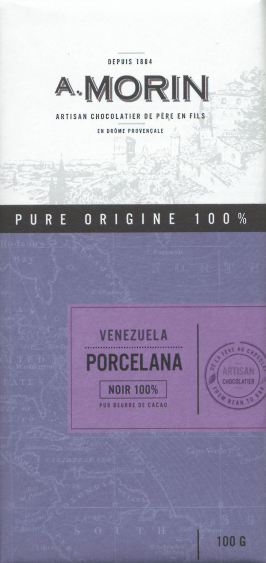A. MORIN Schokoladen | Kakaomasse Venezuela »Porcelana« 100% | 100g