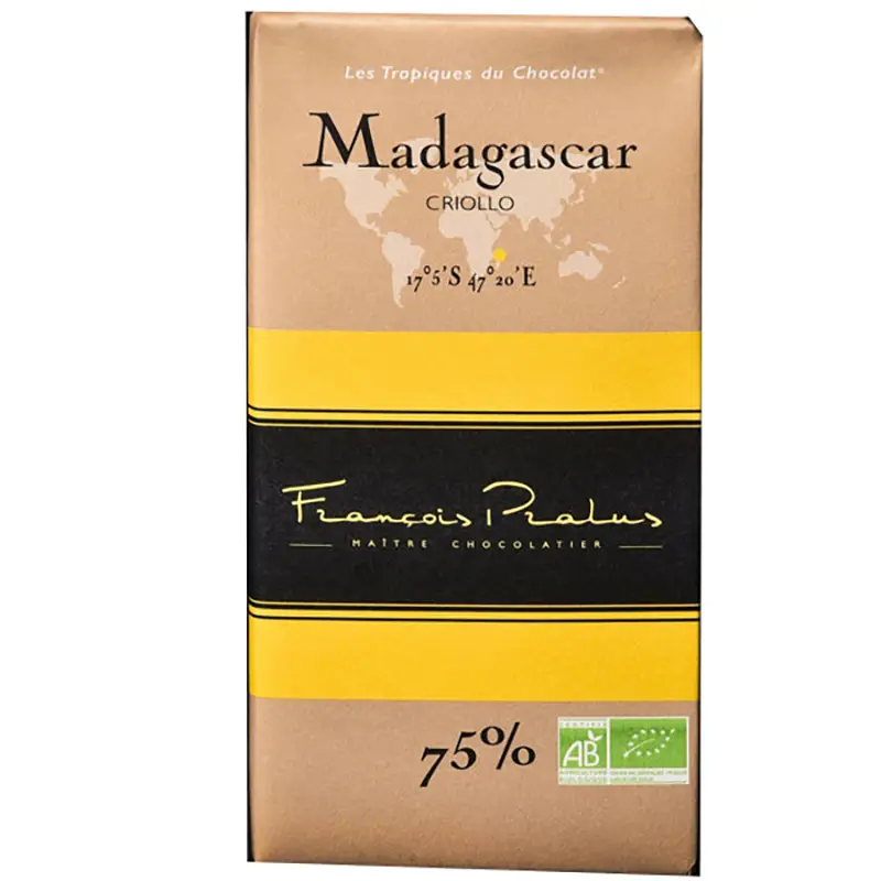 PRALUS | Dunkle Schokolade »Madagascar« 75% | BIO | 100g