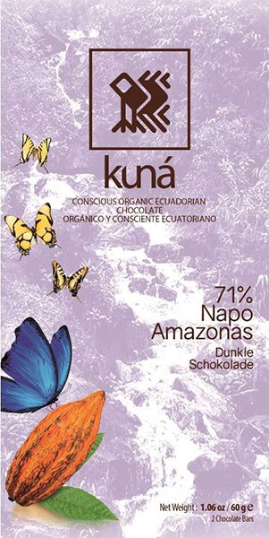 KUNA | Dunkle Schokolade Napo »Amazonas« 71% | 60g 