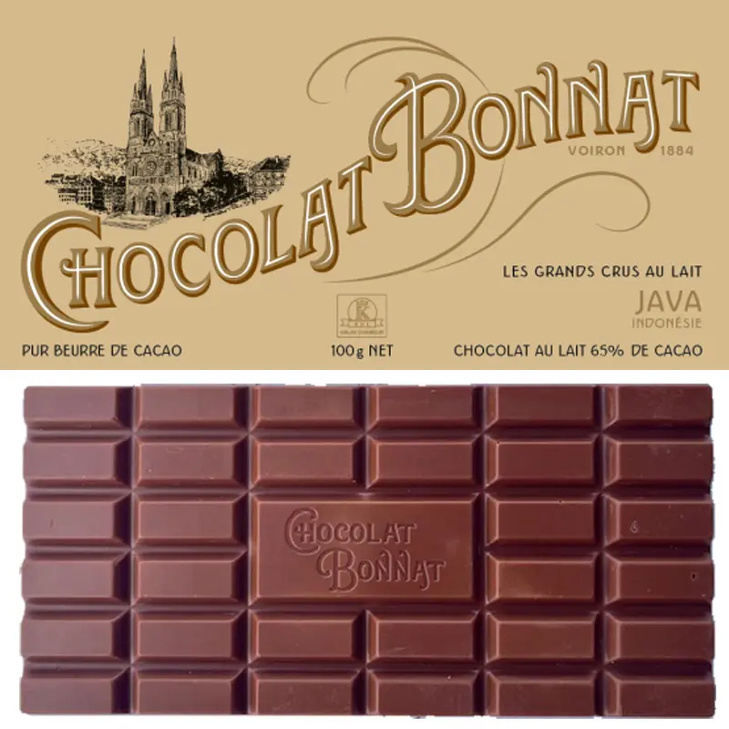 BONNAT | Milchschokolade »Java« 65% | 100g Dunkle Milchschokolade Java Indonesien von Bonnat