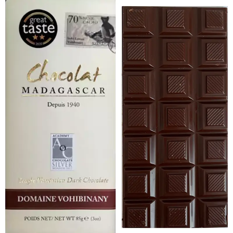 Chocolat MADAGASCAR | Dunkle Schokolade »Domaine Vohibinany« 70% | 85g Domaine Vohibiany Schokolade von Chocolate Madagascar