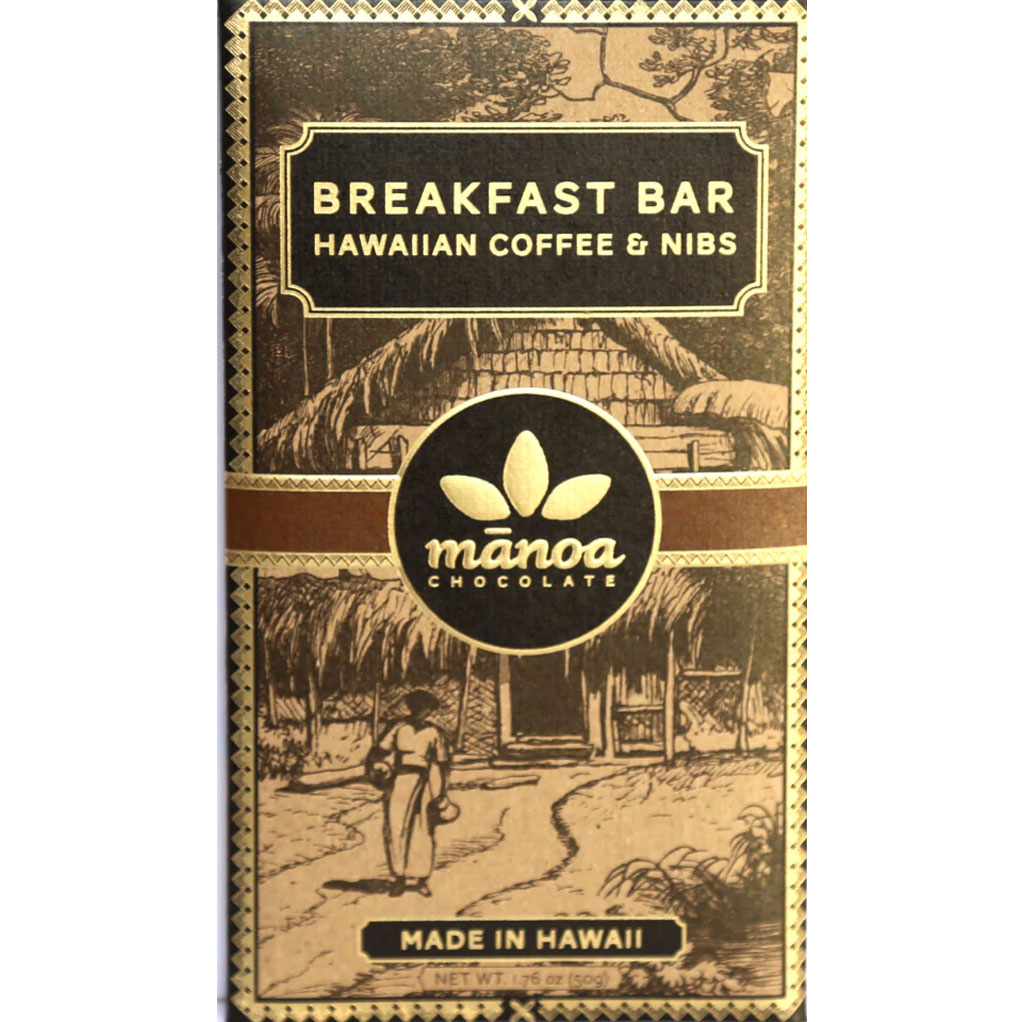 MANOA | Milchschokolade »Breakfast Hawaiian Coffee & Nibs« 60% | 60g