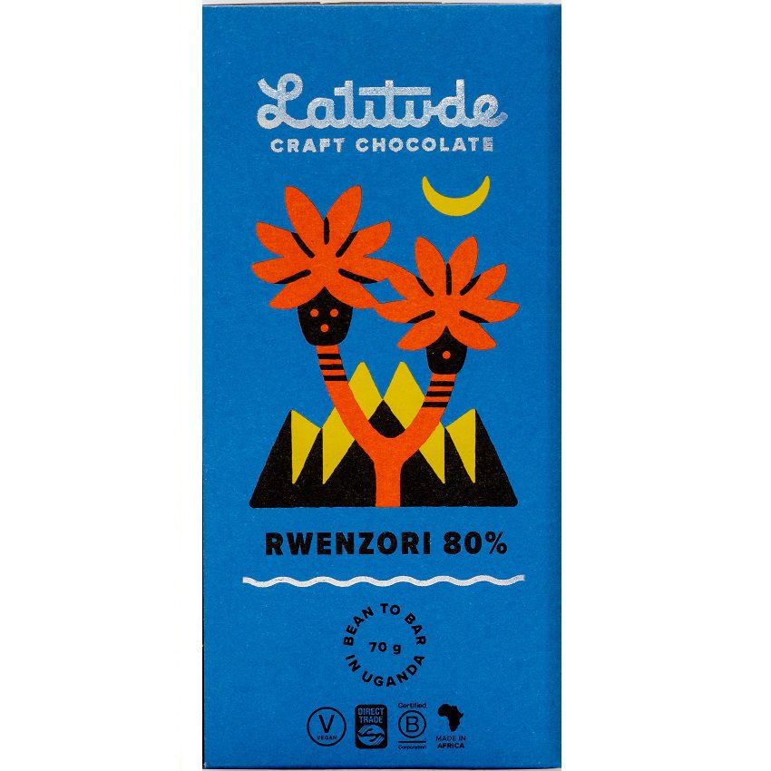 LATITUDE | Dunkle Schokolade »Rwenzori - Uganda« 80% | 70g LATITUDE | Dunkle Schokolade »Rwenzori - Uganda« 80% | 70g