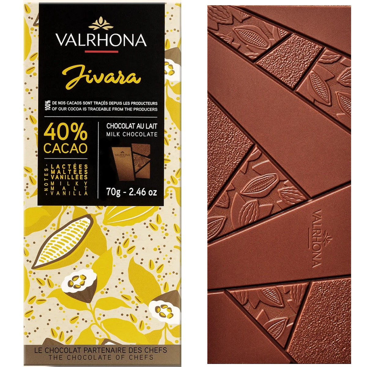 VALRHONA Jivara 40 % – Milchschokolade aus Frankreich, Grands Crus de Terroir