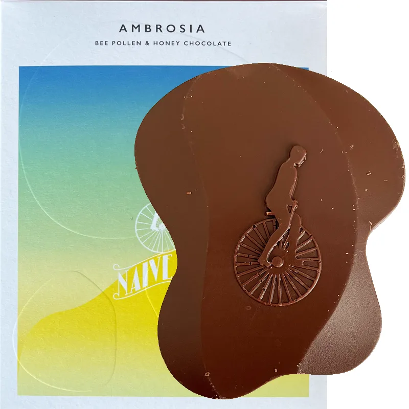 CHOCOLATE NAIVE| Dunkle Schokolade & Honig »Ambrosia« 67% | 57g Ambrosia Schokolade mit Bienenpollen und Honiv von Naive Litauen