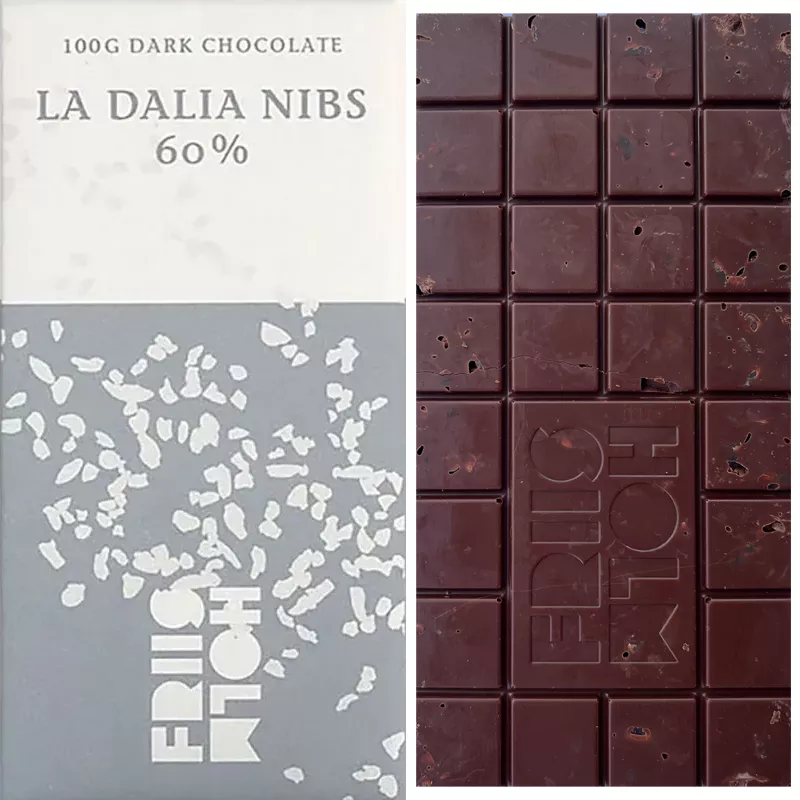 FRIIS-HOLM | Dunkle Schokolade & Nibs »La Dalia« Nicaragua 60% | 100g FRIIS-HOLM | Dunkle Schokolade & Nibs »La Dalia« Nicaragua 60% | 100g