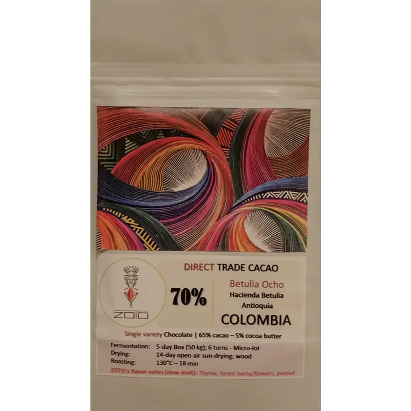 Colombia Schokolad evon Zoto Belgien
