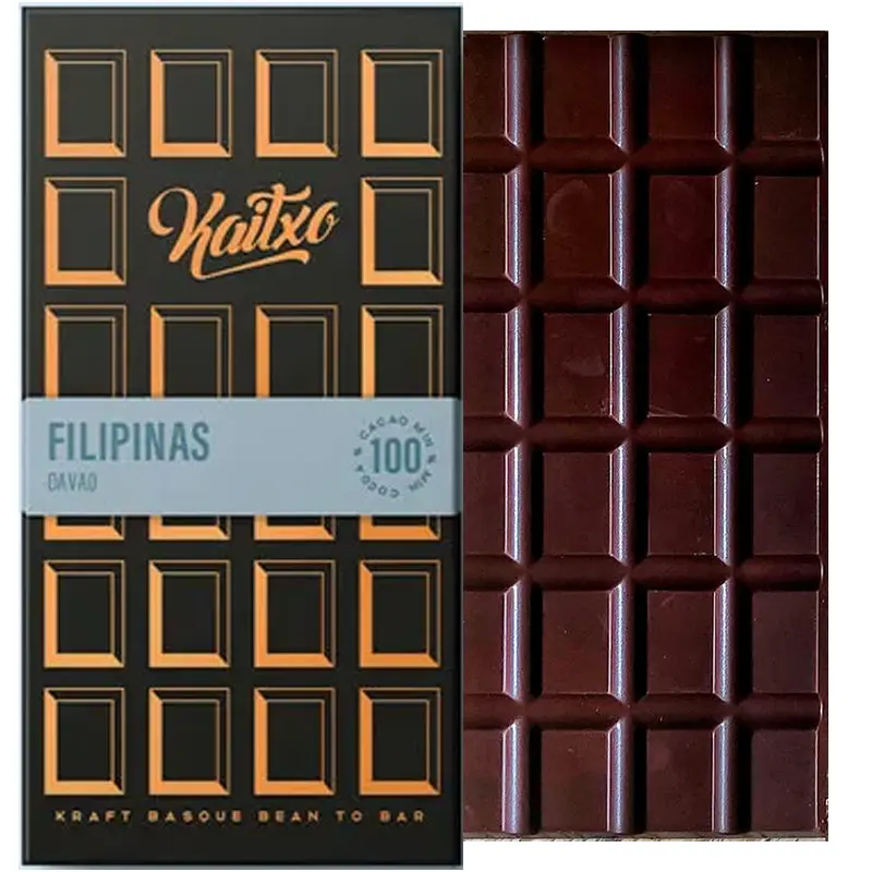 KAITXO Schokolade | Kakaomasse »Filipinas Davao« 100% | 70g 100% kakaomasse Filipinas von Kaitxo Schokoladen Spanien