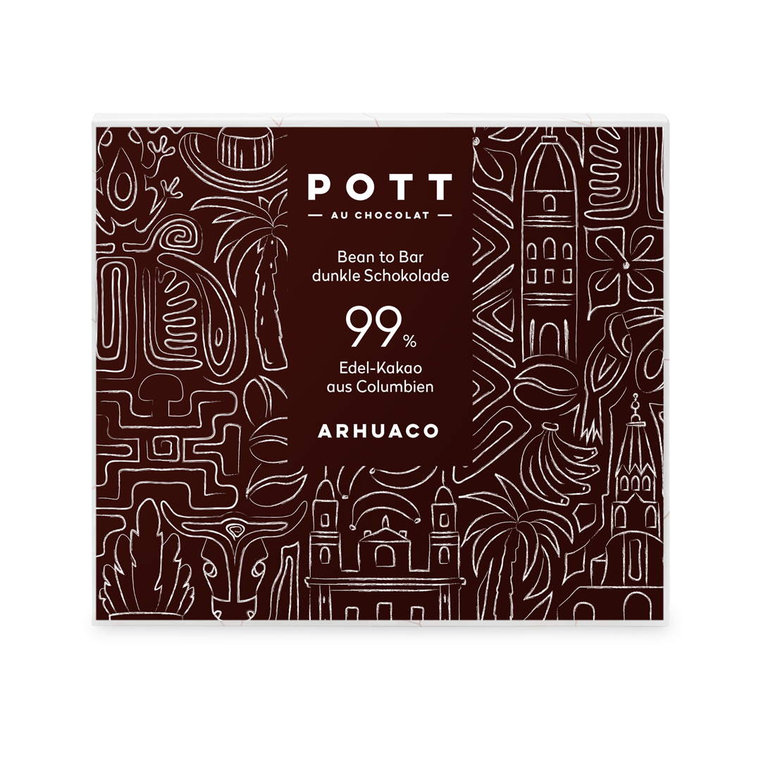POTT au Chocolat | Dunkle Schokolade »Arhuaco Columbien« 99% | 80g