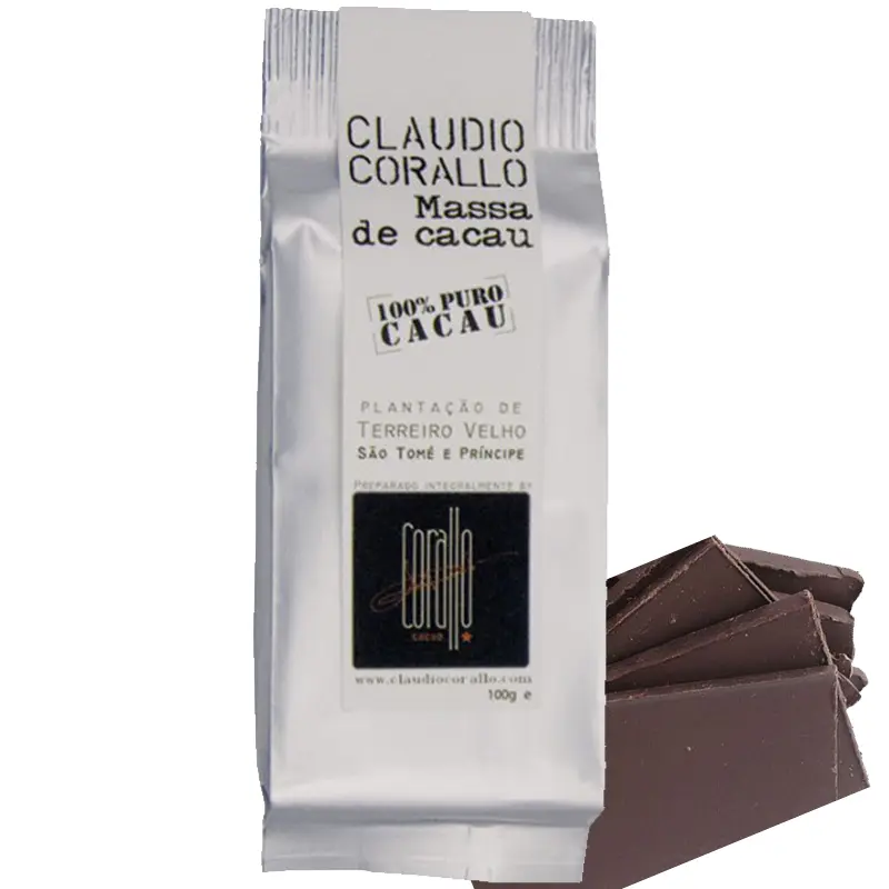 CLAUDIO CORALLO Schokolade | Kakaomasse »PURO« 100% | BIO | 100g Massa de Cacao-kakaomasse 100 Prozent von Claudio Corallo Schokolade