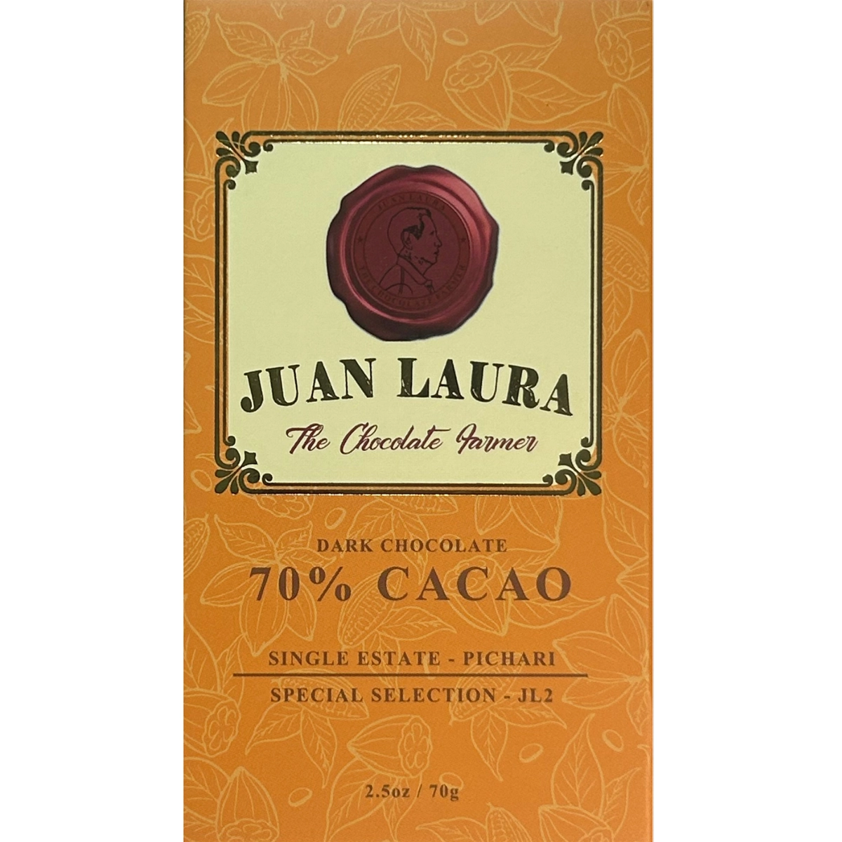 Tafel JUAN LAURA Pichari JL-2 70% – dunkle Schokolade aus Cusco Peru