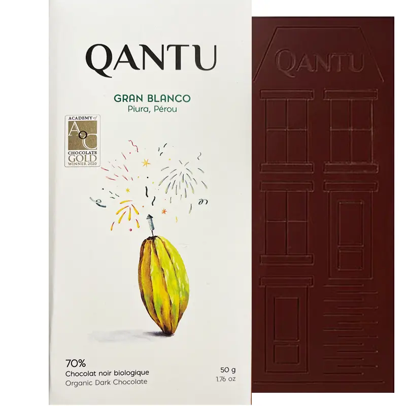 QANTU Schokolade »Gran Blanco« Piura Perou 70% | 50g Schokolade Gran Blanco von Qantu Montreal