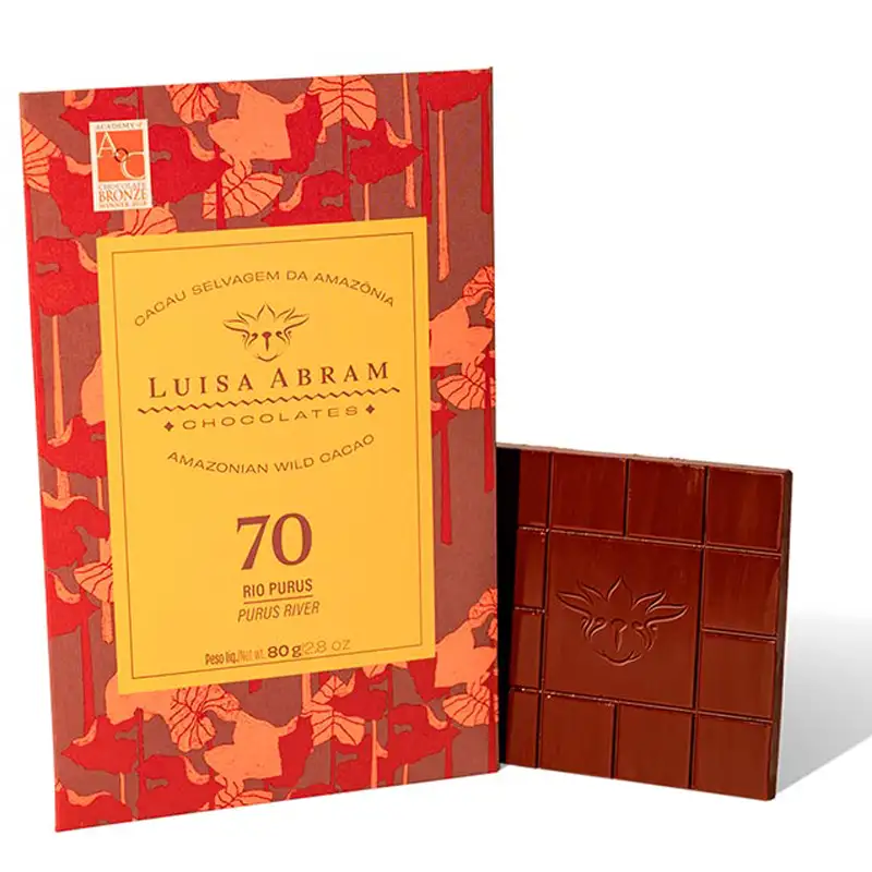LUISA ABRAM Chocolate | Dunkle Schokolade »Brasilien - Rio Purus« 70% | 80g Brasilianische Schokolade von Luisa Abram