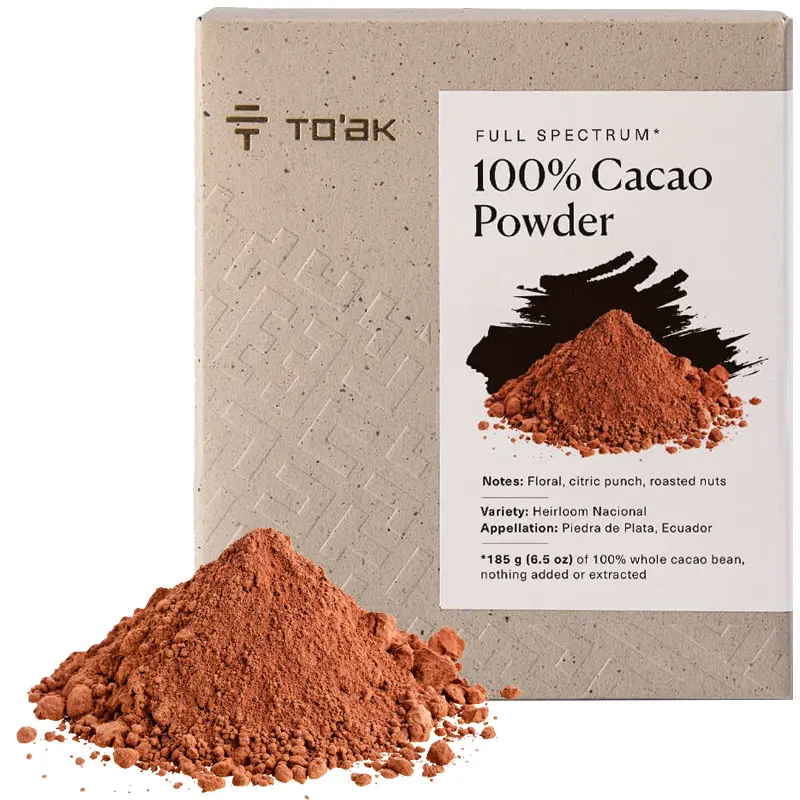 100% Cacao Powder Kakaopulver von To'ak