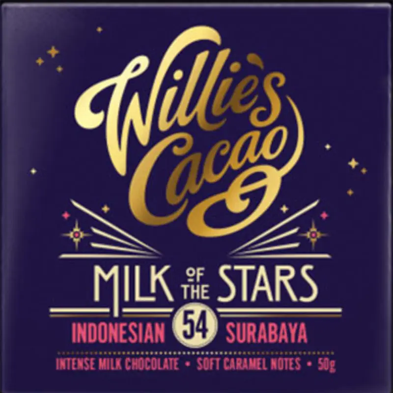 WILLIE's Cacao | Milchschokolade »Milk of the Stars« 54% | 50g Milchschokolade Milk of Stars von Willies