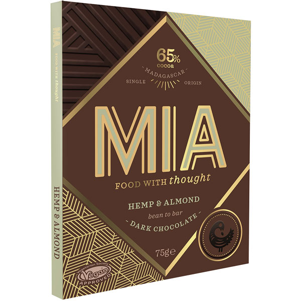 MIA | Dunkle Schokolade »Hemp & Almond« 65% | 75g