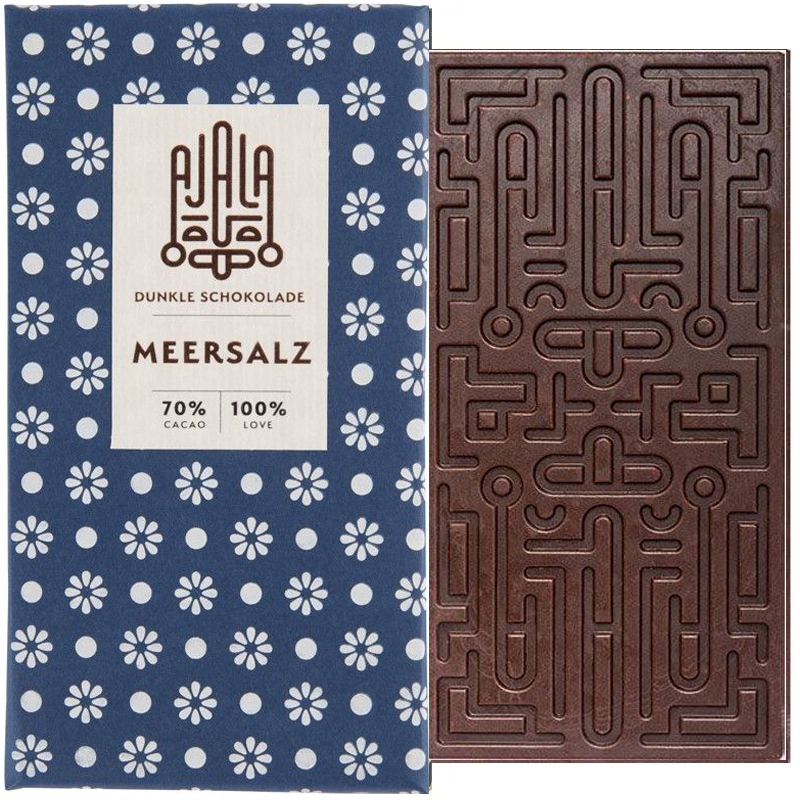 AJALA | Dunkle Schokolade »Meersalz« 70% | 45g Dunkle Schokolade mit salz von Ajala