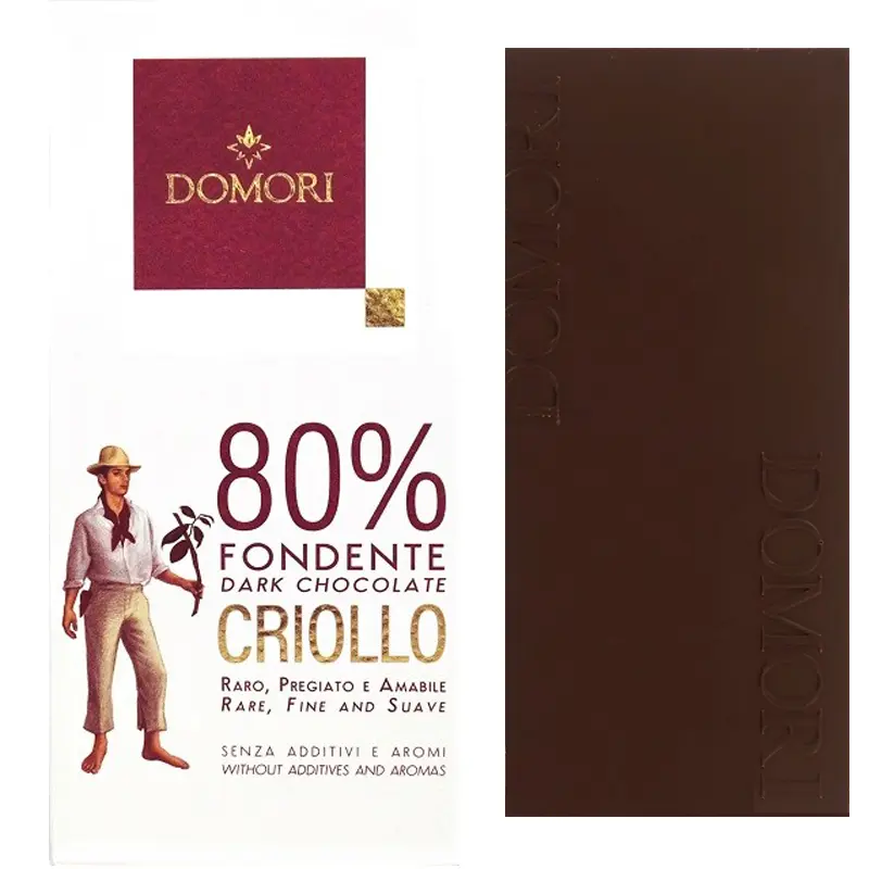 DOMORI | Dunkle Schokolade »Criollo FONDENTE« 80% | 50g 80 Prozent Schokolade Criollo fondente von Domori