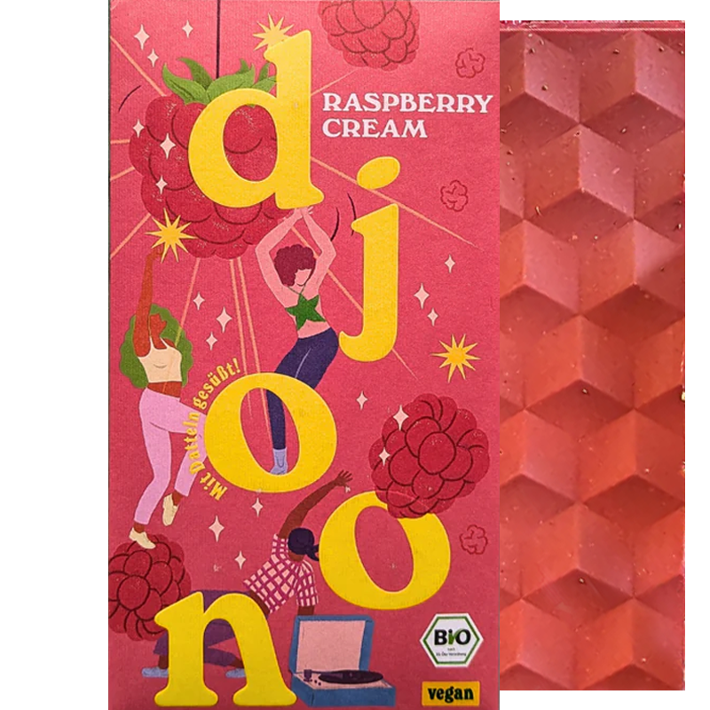 DJOON Schokoladen | Weiße Himbeere »Raspberry Cream« 38% | BIO | 70g Raspberry cream Dattelschokolade von Djoon
