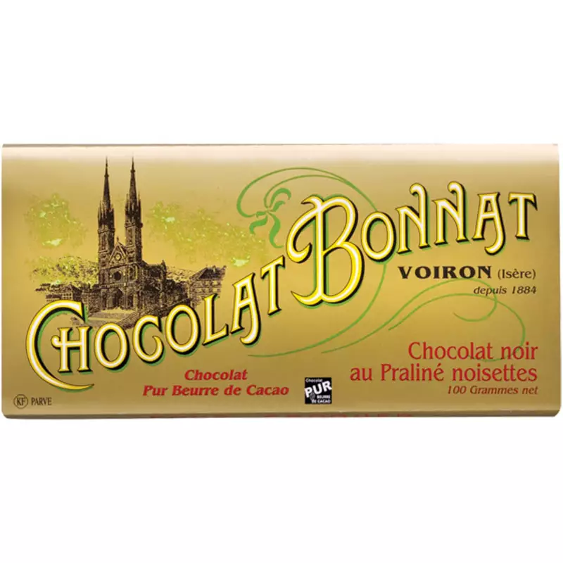 Dunkle Schokolade mit Praline & Haselnuss Noir au Praliné noisettes von Bonnat