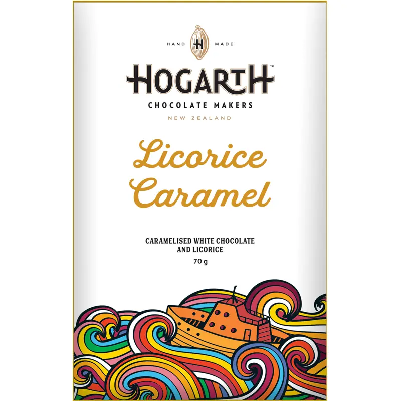 Lakritz karamell Schokolade von Hogarth Neuseeland