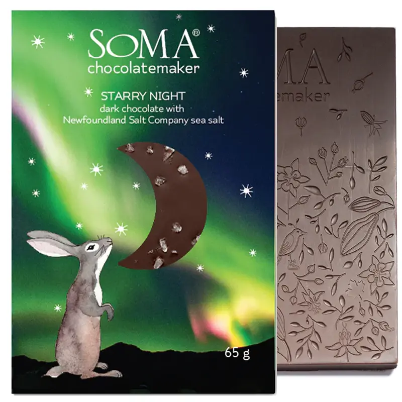 Starry Night dunkle Schokolade mit Salz von Soma Chocolate Kanada