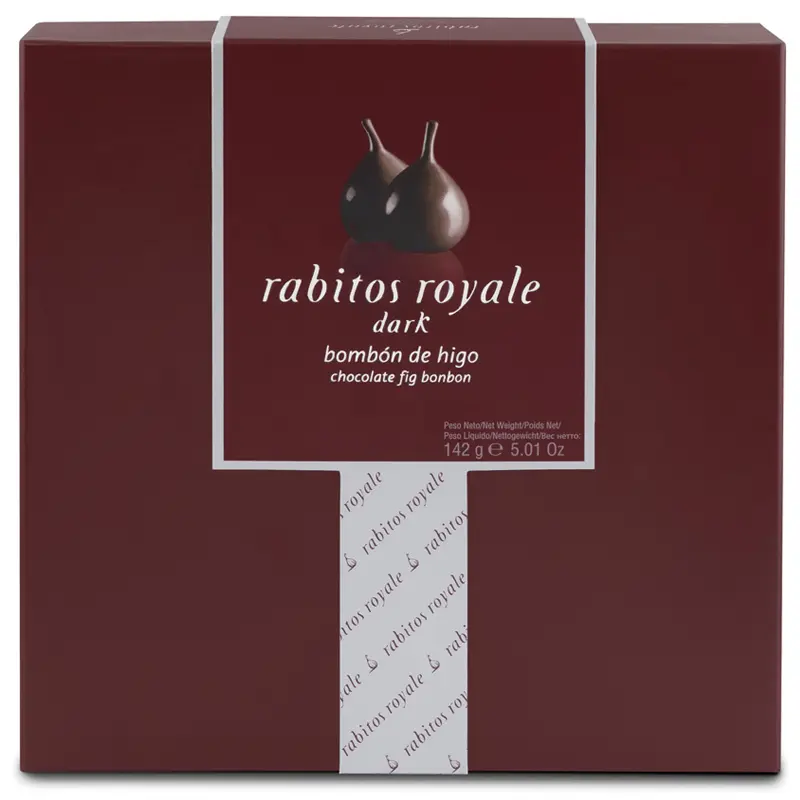LA HIGOERA | Feigenpralinen in dunkler Schokolade »Rabitos Royale Dark« | 142g Feigenpralinen Rabitos Royale in Schokolade