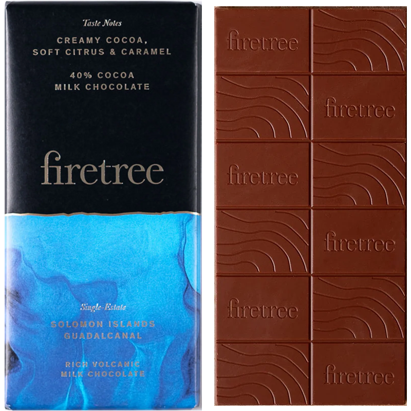 FIRETREE Chocolate | Milchschokolade »Solomon Island Guadalcanal« 40% | 70g Solomon Island MilchVolcanic Schokolade von Firetree