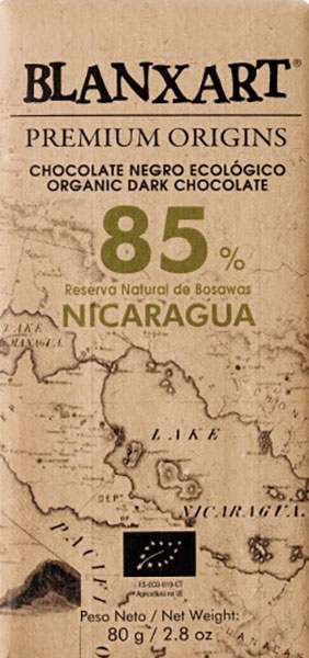 Spanische  Bio-Schokolade Blanxart Nicaragua«