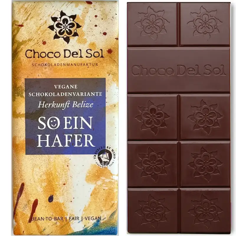 Hafermilchschokolade vegan belize von Choco del Sol