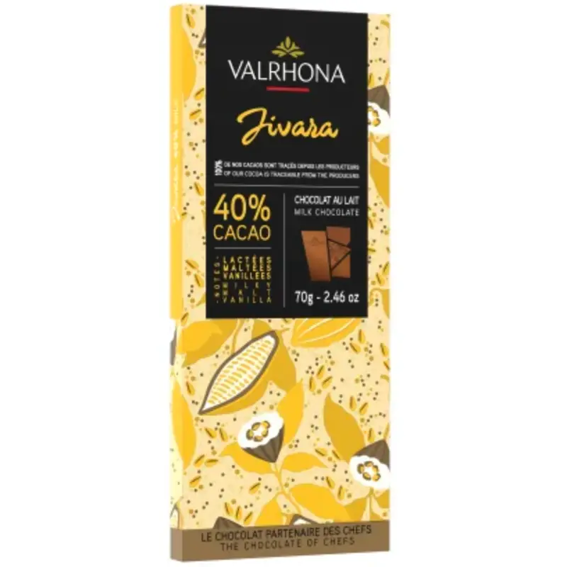 VALRHONA | Milchschokolade »Jivara« 40% | 70g Jivara Milchschokolade von Valrhona