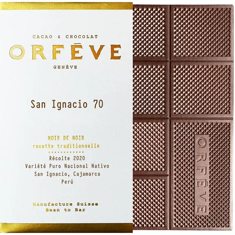 ORFÈVE | Dunkle Schokolade »Noir de Noir« San Ignacio Peru 70% | 70g San Ignacio 70% Schokolade von Orfeve