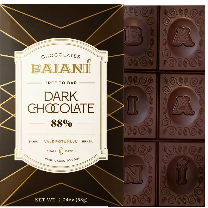 BAIANI Chocolates | Dunkle Schokolade »Brasilien Blend« 88% | 58g Schokolade 88 Prozent von Baiani Brasilien