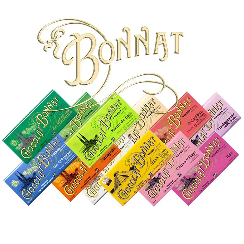 BONNAT | Dunkle Schokoladen »Les Grands Crus d' Exception« 75% | 12x100g Beste Schokoladen von Bonnat
