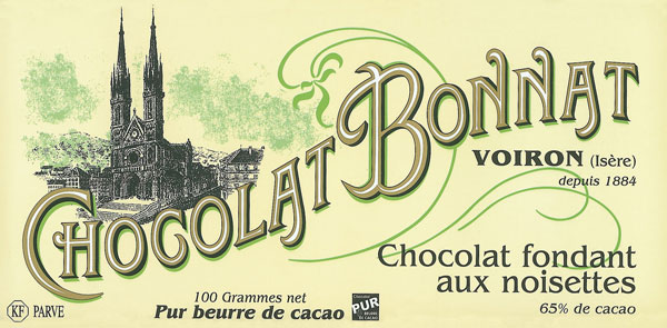 BONNAT Dunkle Schokolade & Haselnüssen | Chocolat »fondant aux noisettes« 65%