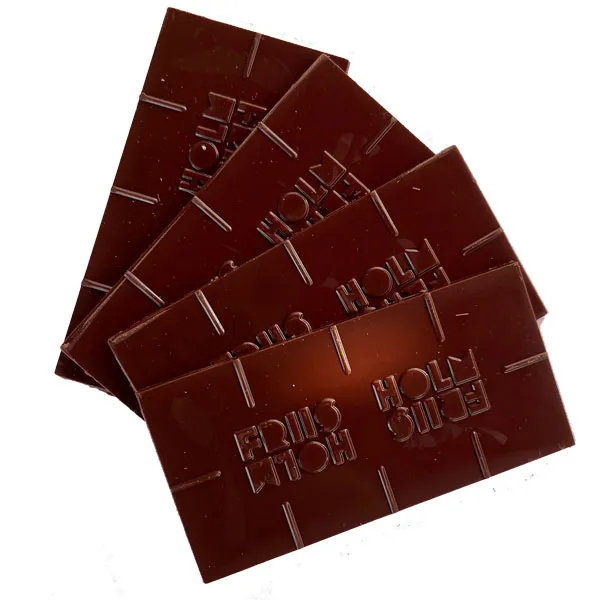 Schokoladenschnitten hauchdünn