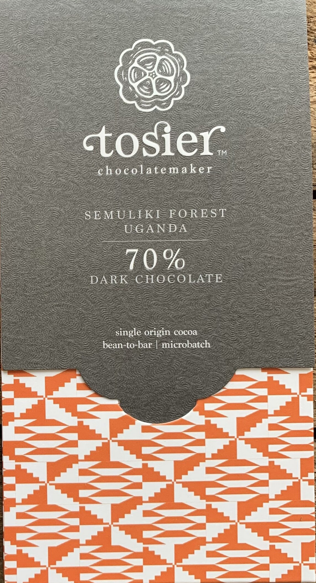 TOSIER | Dunkle Schokolade »Semuliki Forest Uganda« 70% | 60g MHD 30.08.2022