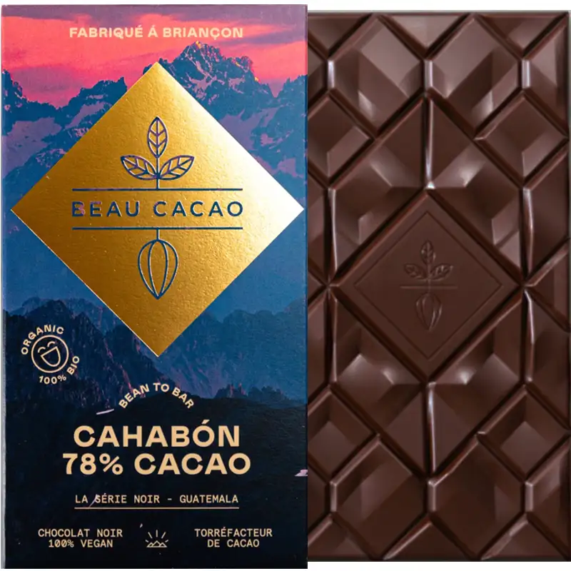 BEAU CACAO | Dunkle Schokolade »Cahabón Guatemala« 78% | BIO | 55g Guatamala Schokolade Cahabon von Beau Cacao Frankreich