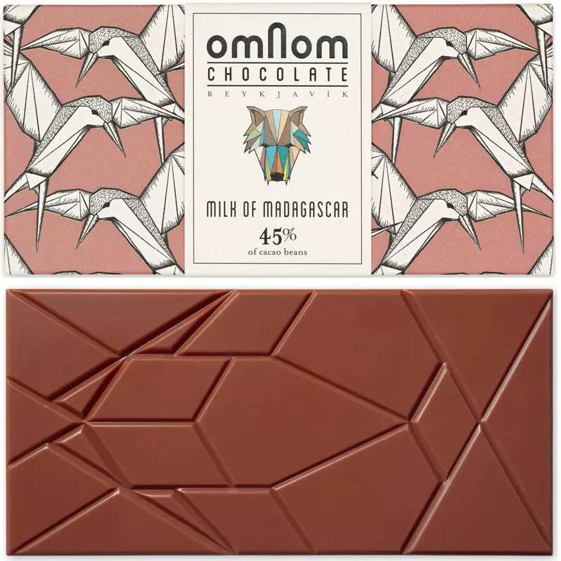 OMNOM Chocolate | Milchschokolade »Milk of Madagascar« 45% | 60g Omnom Milchschokolade aus Madagascar-Kakao