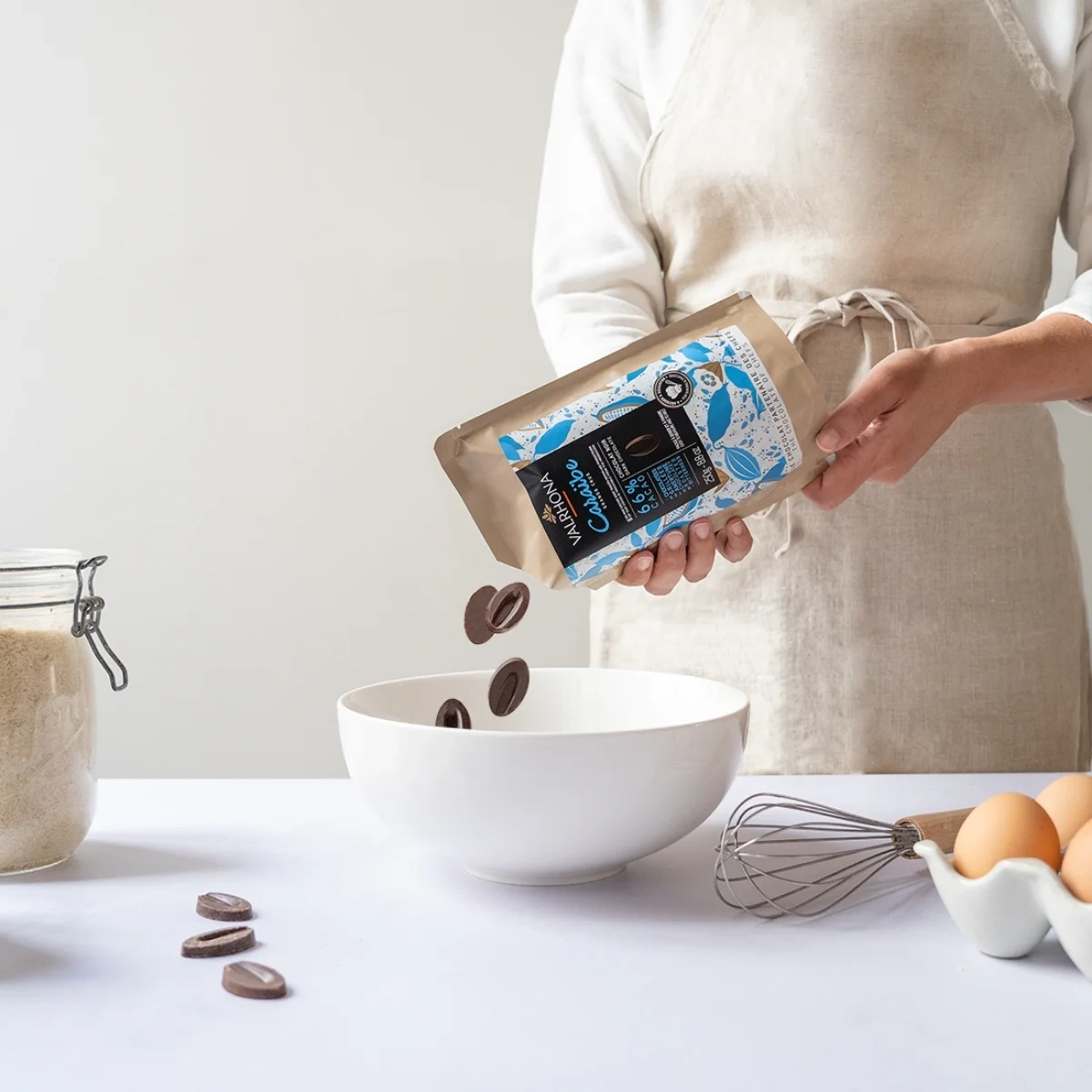 Valrhona dunkle Schokolade Caraïbe 66 % – feine couverture für Backen & Desserts