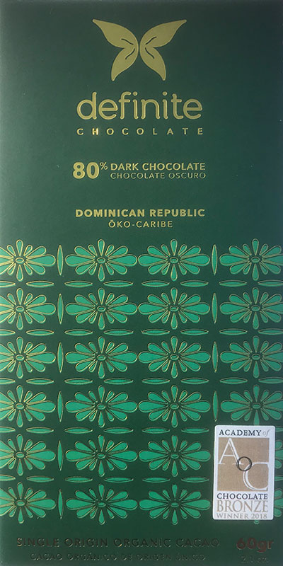 DEFINITE | Dunkle Schokolade »Duarte | Dominikanische Republik« 80% | 60g