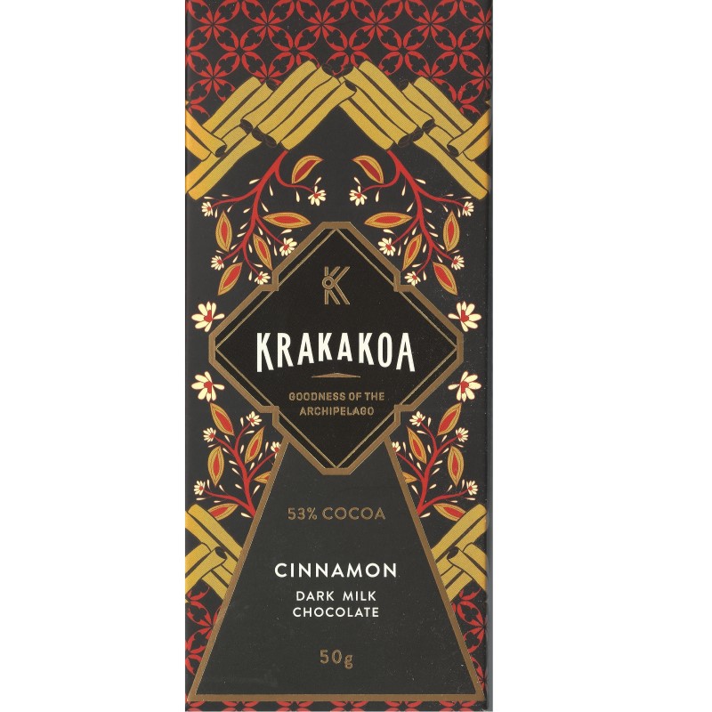 krakakoa-zimt-schokoladeJGoVm2sD1wAJa KRAKAKOA | Dunkle Milchschokolade & Zimt »Cinnamon« 53% | 50g