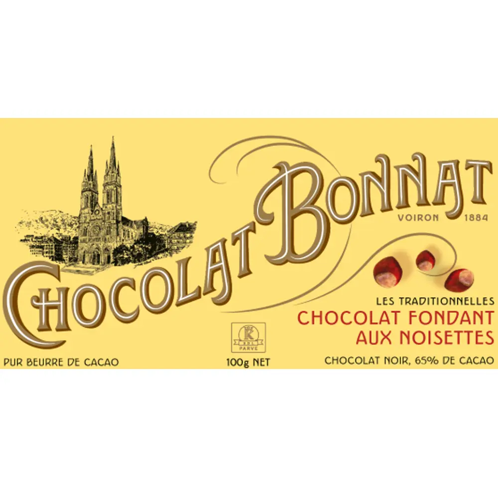 Bonnat dunkle Schokolade mit Haselnüssen Fondant aus Noisettes